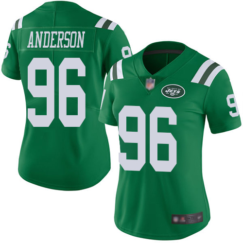 New York Jets Limited Green Women Henry Anderson Jersey NFL Football #96 Rush Vapor Untouchable->youth nfl jersey->Youth Jersey